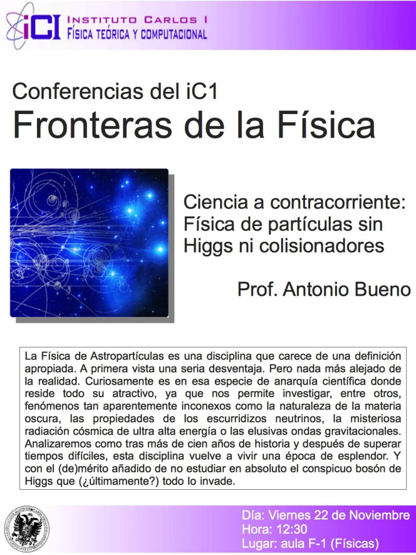 Cartel de la Conferencia: Ciencia a contracorriente.