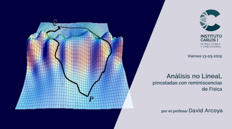 Cartel de la Conferencia: Análisis no lineal, pinceladas con reminiscencias de Física.