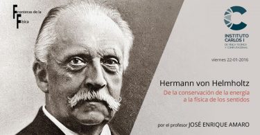 Cartel de la Conferencia: De la conservación de la energía a la física de los sentidos.