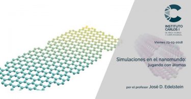 Cartel de la Conferencia: Simulacion en el nanomundo: jugando con átomos