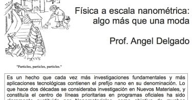 Cartel de la Conferencia: Física a escala nanométrica.