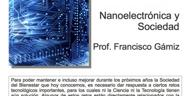 Cartel de la Conferencia: Nanoelectrónica y sociedad.