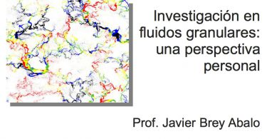 Cartel de la Conferencia: Investigación en fluidos granulares.
