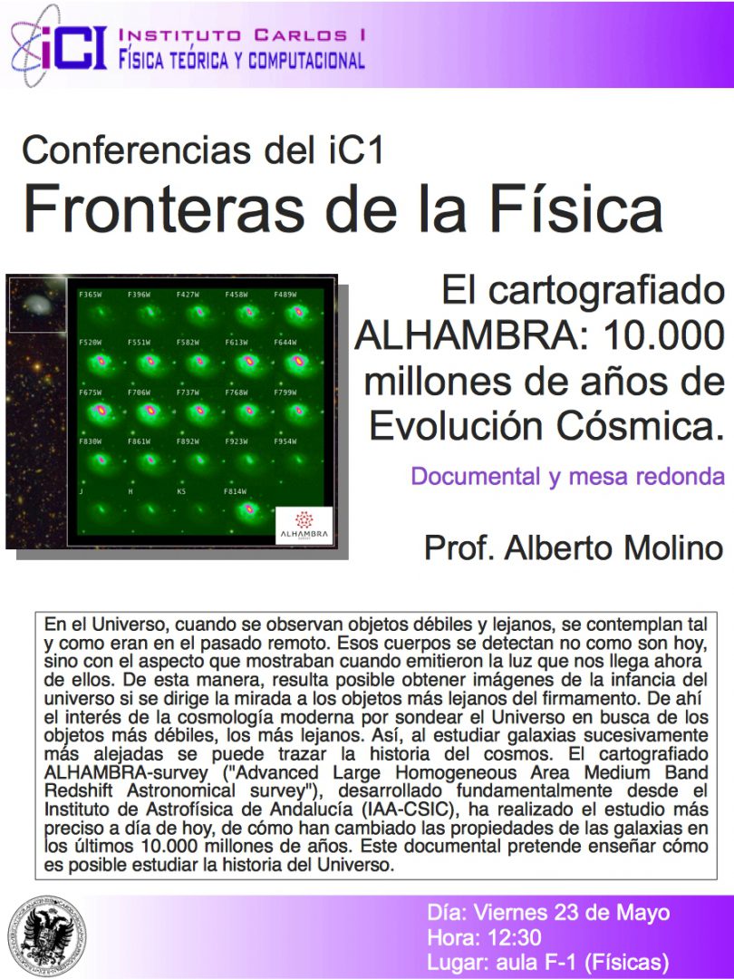 Cartel de la Conferencia: El cartografiado ALHAMBRA.