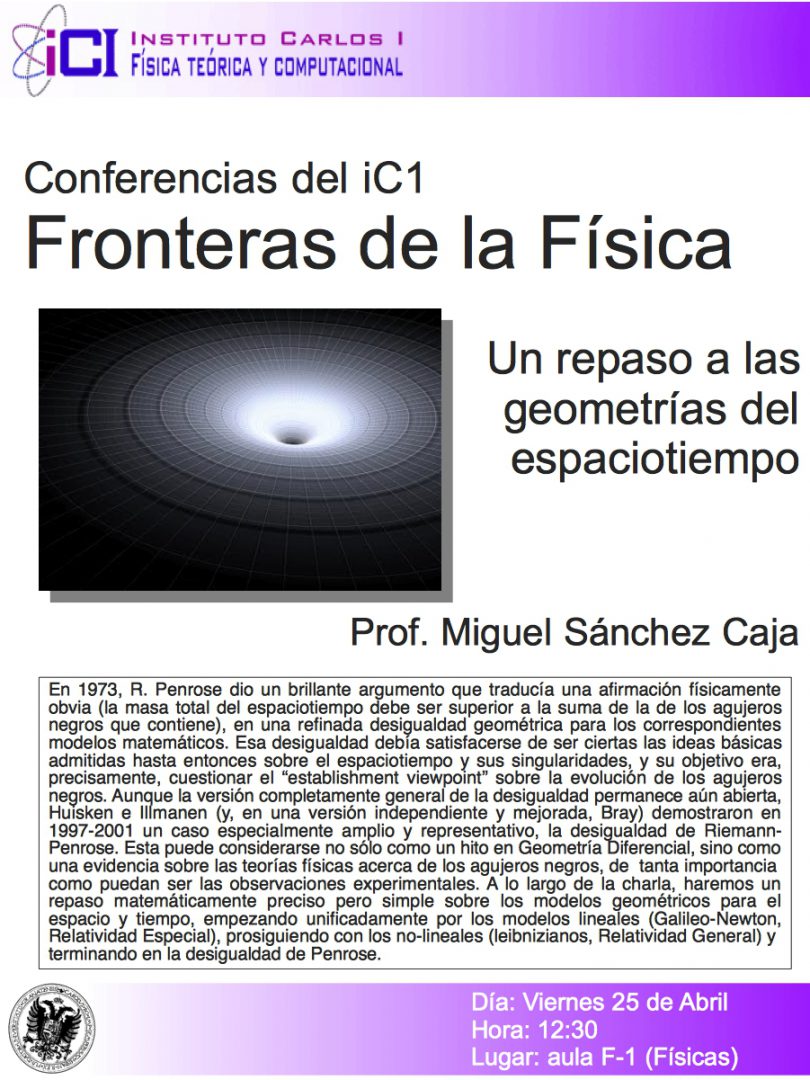 Cartel de la Conferencia: Un repaso a las geometrias del espaciotiempo.