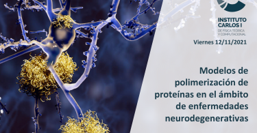 Cartel de la Conferencia: Modelos de polimerización de proteínas en el ámbito de enfermedades neurodegenerativas.