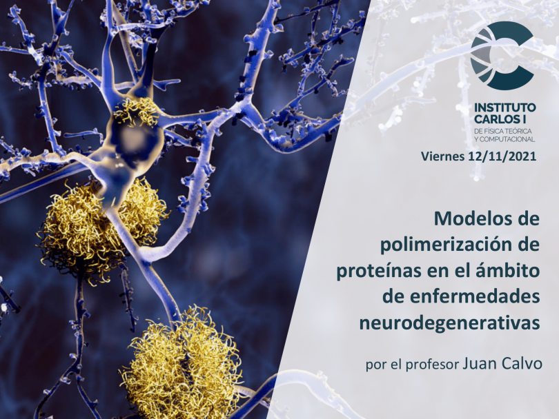 Cartel de la Conferencia: Modelos de polimerización de proteínas en el ámbito de enfermedades neurodegenerativas.