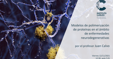 Cartel de la Conferencia: Modelos de polimerización en el ámbito de enfermedades neurodegenerativas.