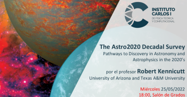 Cartel de la Conferencia: Pathways to discovery in Astronomy and Astrophysics in the 2020's: The Astro2020 Decadal Survey.