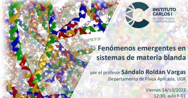 Cartel de la Conferencia: Fenómenos emergentes en sistemas de materia blanda.