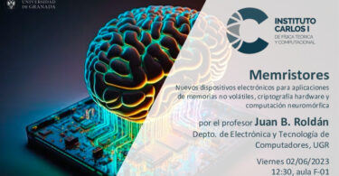 Cartel de anuncio de la conferencia del profesor Roldán